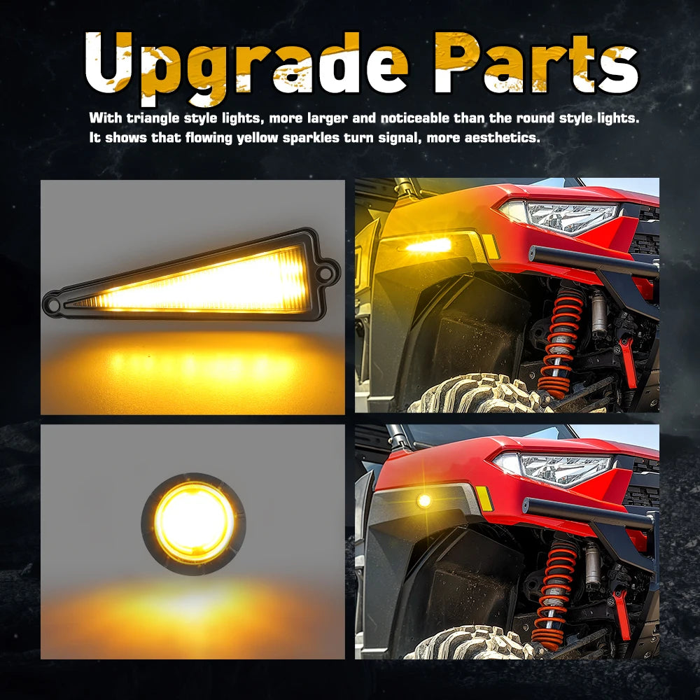 Street Legal Turn Signal Kit with License Plate Holder for Polaris Ranger 570, Ranger XP 900 & Ranger XP 1000
