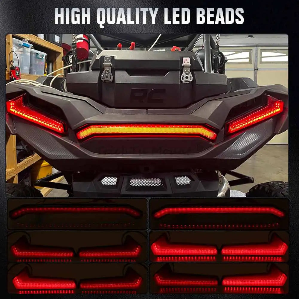 3-Piece LED Rear Tail and Center Brake Light Kit for Polaris RZR XP 1000 & RZR XP Turbo
