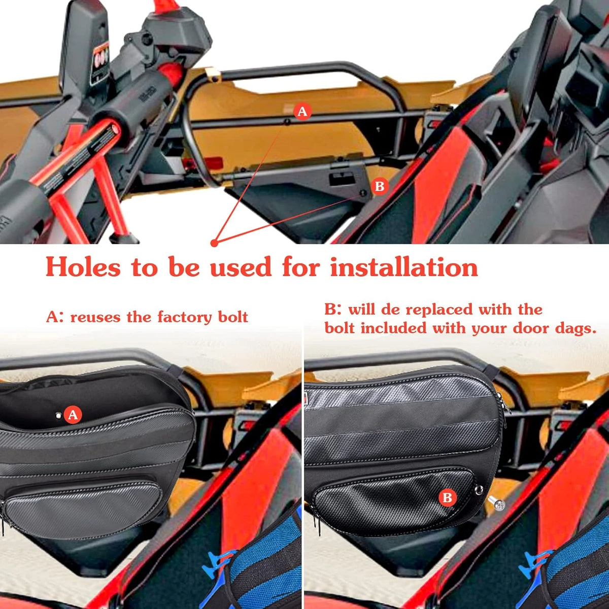 Rear Door Storage Bags, Upper and Lower for Can-Am Maverick X3 (2017–2026)