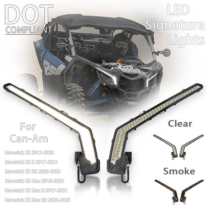 DOT LED Front Turn Signals with DRL for Can-Am Maverick X3 (2017–2025)