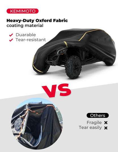 4-Door Utility Vehicle Storage Cover for Can-Am Maverick X3 & Polaris RZR Pro XP