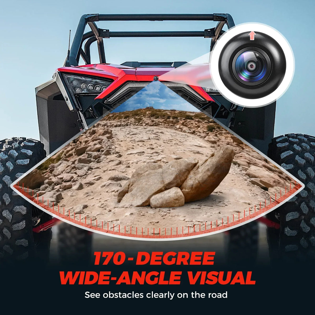 IP67 Night Vision Front Camera for Polaris RZR Pro R, RZR XP 1000 & More