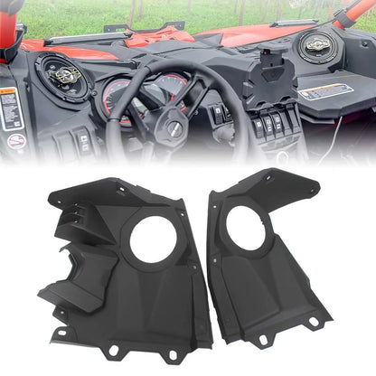 Front Dash Speaker Panels, Black (Pair) for Can-Am Maverick X3 (2017–2023)