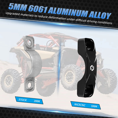 NICECNC Steering Rack Mount Reinforcement Plate for Can-Am Maverick X3 (2017–2021)