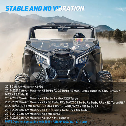 Front Half Windshield, 1/4-Inch Thick for Can-Am Maverick X3 (2017–2023)
