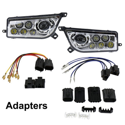 LED Headlight Kit, 30W High and 20W Low Beam for Polaris RZR 900, General & RZR XP 1000