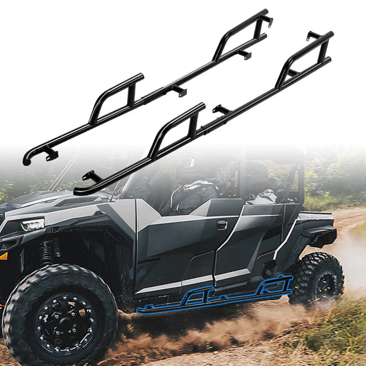 KEMIMOTO Steel Rock Sliders Nerf Bars, 4-Seat for Polaris General (2017–2026)