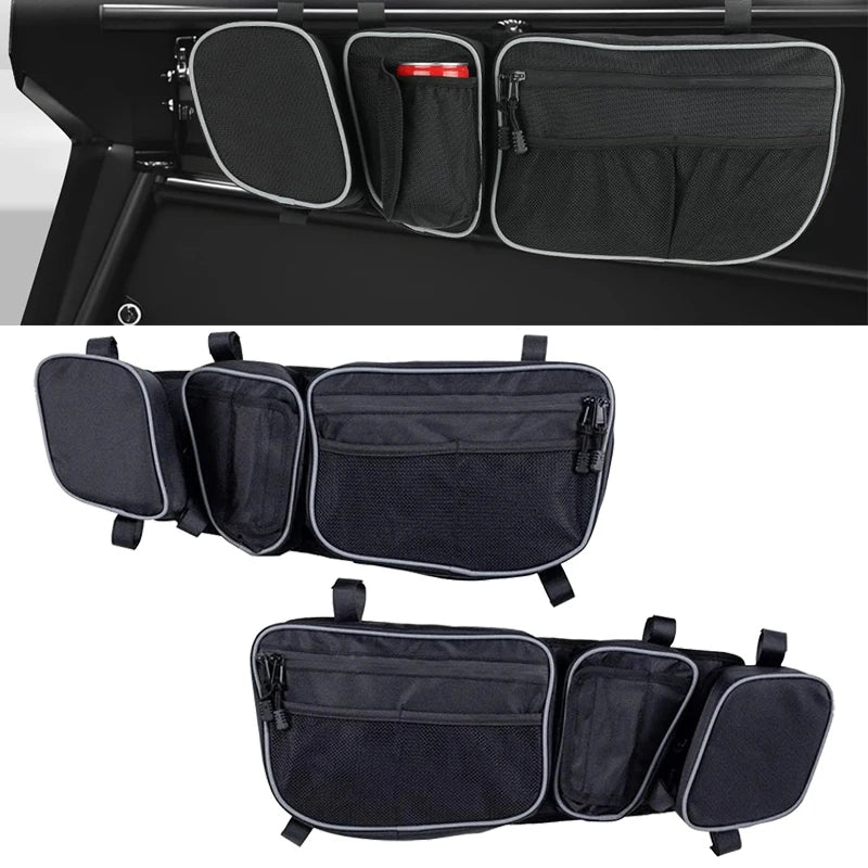 Front Door Storage Bags with Cup Holder and Knee Pad for Can-Am Maverick X3 (2017–2026)