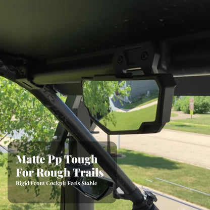 Rectangular Center Rearview Mirror with Roll Bar Mount for UTV & SXS