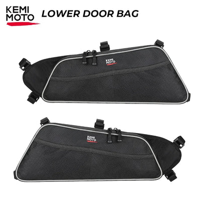 Upper and Lower Front Door Storage Bags with Knee Pad for Can-Am Maverick X3 (2017–2025)