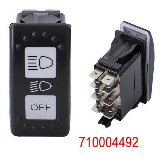 Headlight Switch with Blue Backlight, 20A for Can-Am Defender, Maverick X3 & More