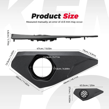 6.5-Inch Front Lower Door Speaker Pods for Can-Am Maverick R (2024–2025)