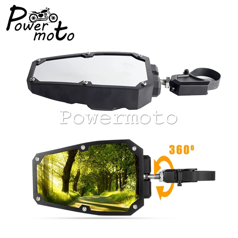 Roll Bar Side Mirrors for 1.5–2 Inch Tubes (Pair) for UTV & SXS