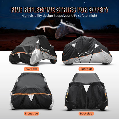 NICECNC Heavy-Duty Waterproof UTV Cover, 133 Inch for Can-Am Maverick X3, Commander & Maverick 1000R
