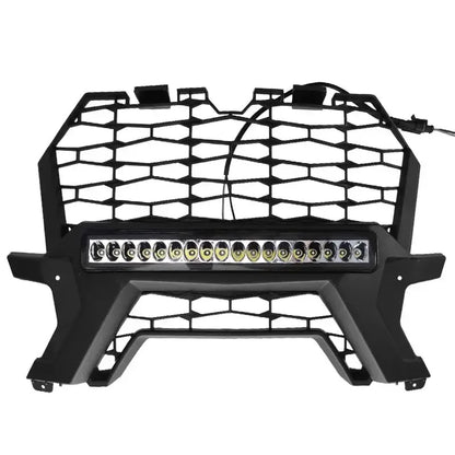 Black Mesh Front Grille with LED Light Bar for Polaris RZR XP 1000 & RZR XP Turbo