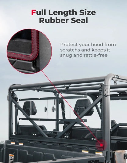 Clear Rear Windshield with Sliding Vent for CFMOTO UForce 1000 (2019–2025)
