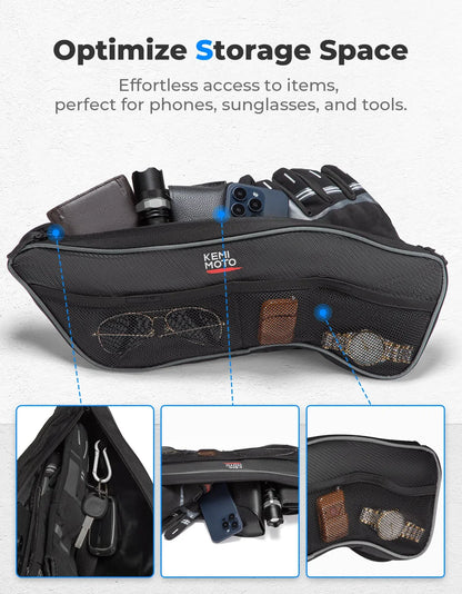 KEMIMOTO Front Upper Door Storage Bags for Polaris General (2016–2026)