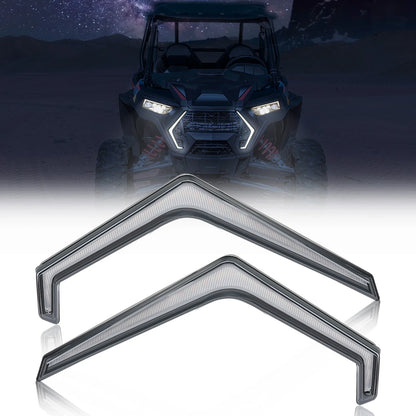 Front LED Accent Lights with Turn Signals, IP67 for Polaris RZR XP 1000, RZR XP Turbo & RZR Trail