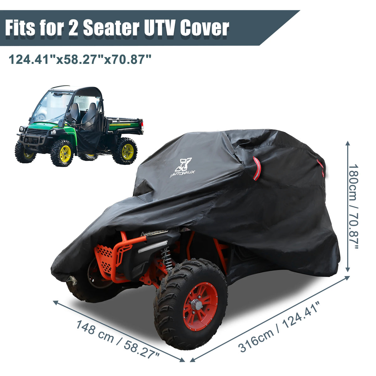 210D Oxford Waterproof Storage Cover, 2/4-Door for UTV & SXS