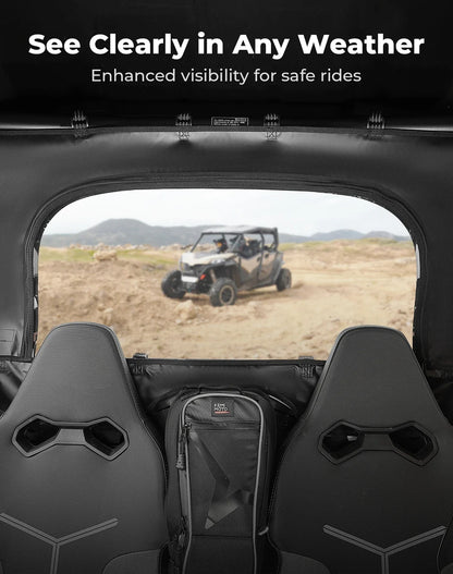 Roll-Up Soft Rear Windshield Panel for CFMOTO ZForce 800 & ZForce 950