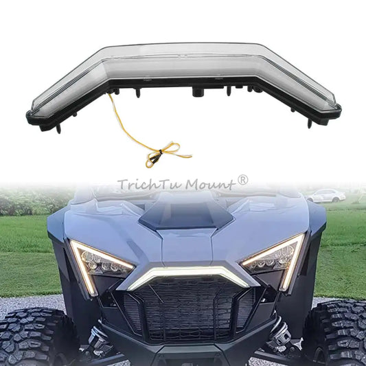 Front LED Accent Grille Lights with Turn Signals for Polaris RZR Pro XP & RZR Turbo R