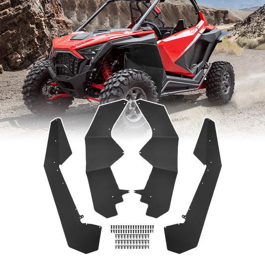 Front and Rear Fender Flares with Mud Flaps for Polaris RZR Pro XP, RZR Pro R & RZR Turbo R