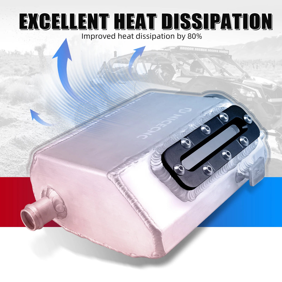 NICECNC Aluminum Coolant Reservoir Tank for Can-Am Maverick X3, Maverick Sport & More