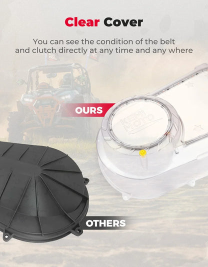 LED CVT Outer Clutch Cover with RGB Lights for Polaris RZR 570, RZR XP 1000 & Ranger XP 900