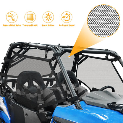 NICECNC Rear Cage Race Net Mesh Panel for Polaris RZR 570, RZR 900 & More