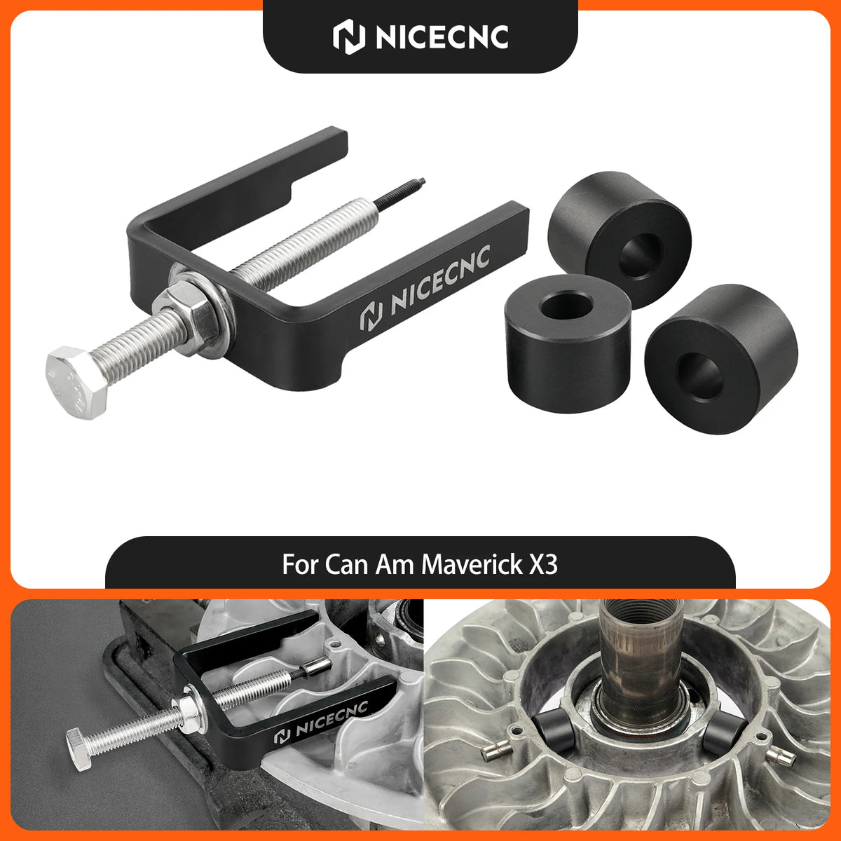 NICECNC Rhino Roller Pin Extractor Tool for Can-Am Maverick X3 (2017–2022)