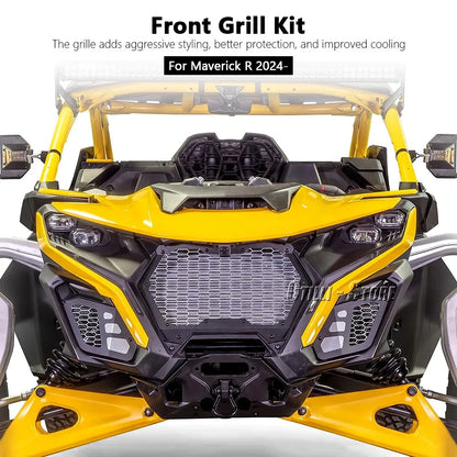 Front Mesh Grille Kit with Radiator Guard for Can-Am Maverick R (2024–2025)