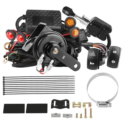 Turn Signal Horn Kit with Lever Column Switch & Hazard for UTV & SXS