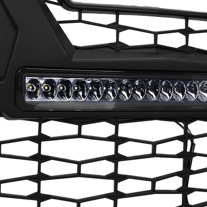 Black Mesh Front Grille with LED Light Bar for Polaris RZR XP 1000 & RZR XP Turbo