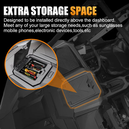 Center Console Dash Storage Box for Polaris RZR Pro XP, RZR Pro R & RZR Turbo R