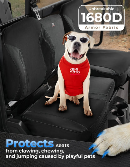 KEMIMOTO Oxford Seat Cover Set with Wingback for Polaris Ranger XP 1000 (2022–2025)