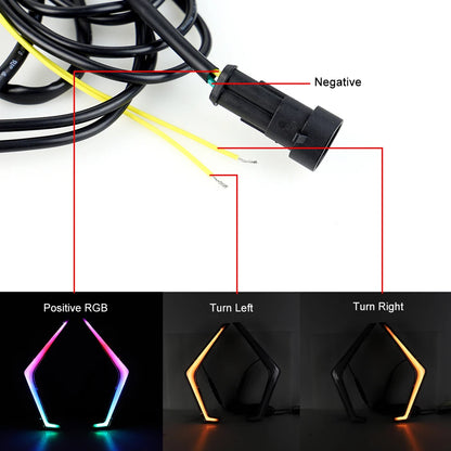 RGB Chasing LED Fang Turn Signal Lights (Pair) for Polaris RZR XP 1000 & RZR XP Turbo