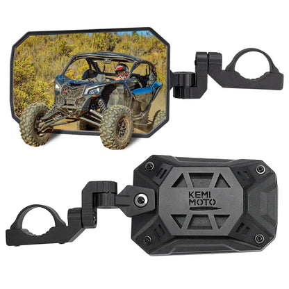 Aluminum Wide-View Side Mirrors for 1.6–2 Inch Cage for UTV & SXS