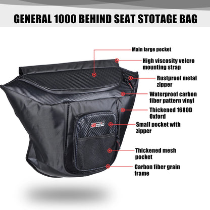18L Behind-Seat Shoulder Storage Bag for Polaris General (2016–2022)