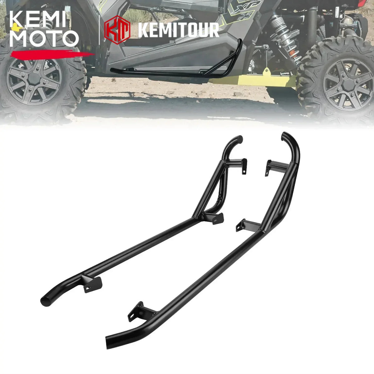 KEMIMOTO Nerf Bars Rock Sliders for Polaris RZR XP 1000, RZR XP Turbo & More