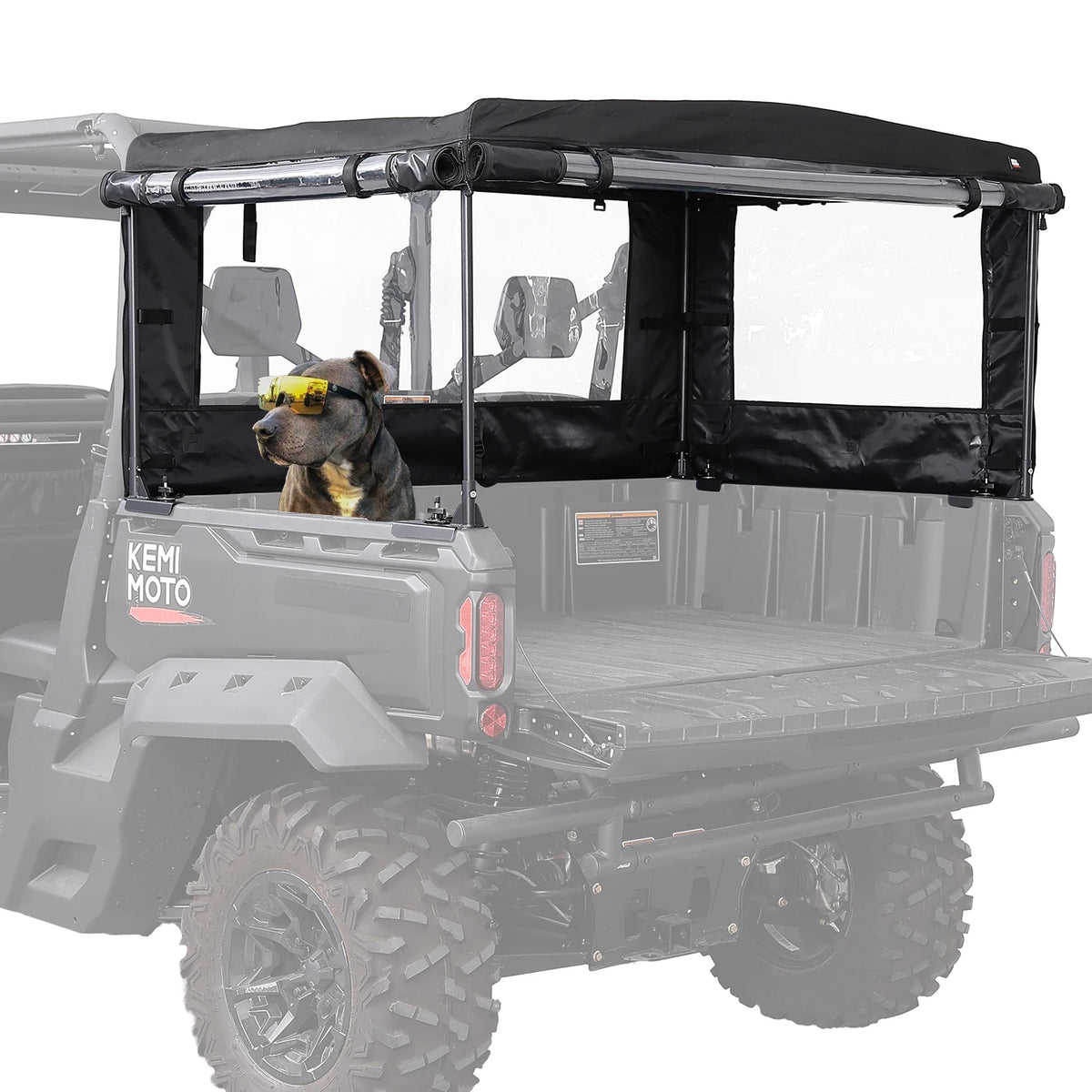 600D Rear Cargo Bed Enclosure with Clear Windows for Can-Am Defender (2016–2026)