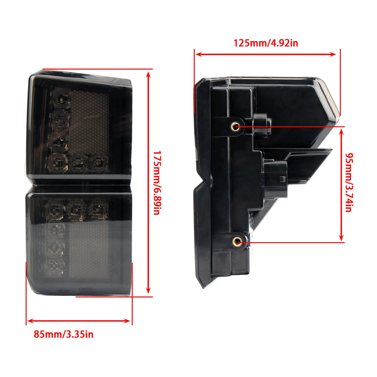 LED Tail Lights with Brake and Turn Signal for Polaris Ranger XP 1000 (2017–2025)