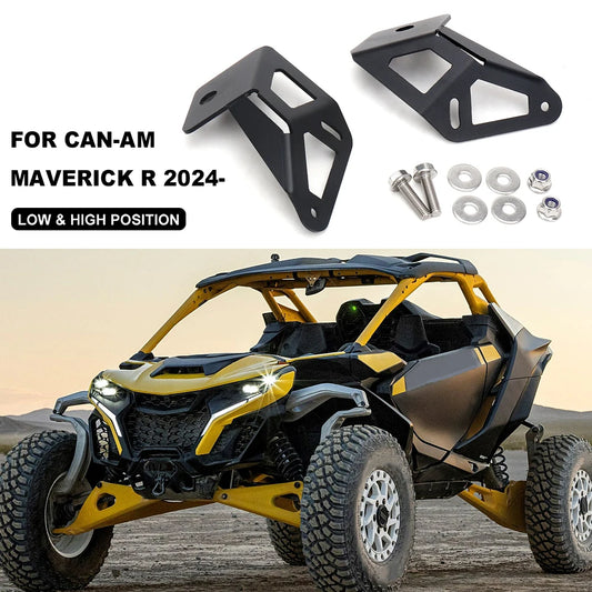 Headlight Low & High Position Mounting Bracket Kit for Can-Am Maverick R (2024–2026)