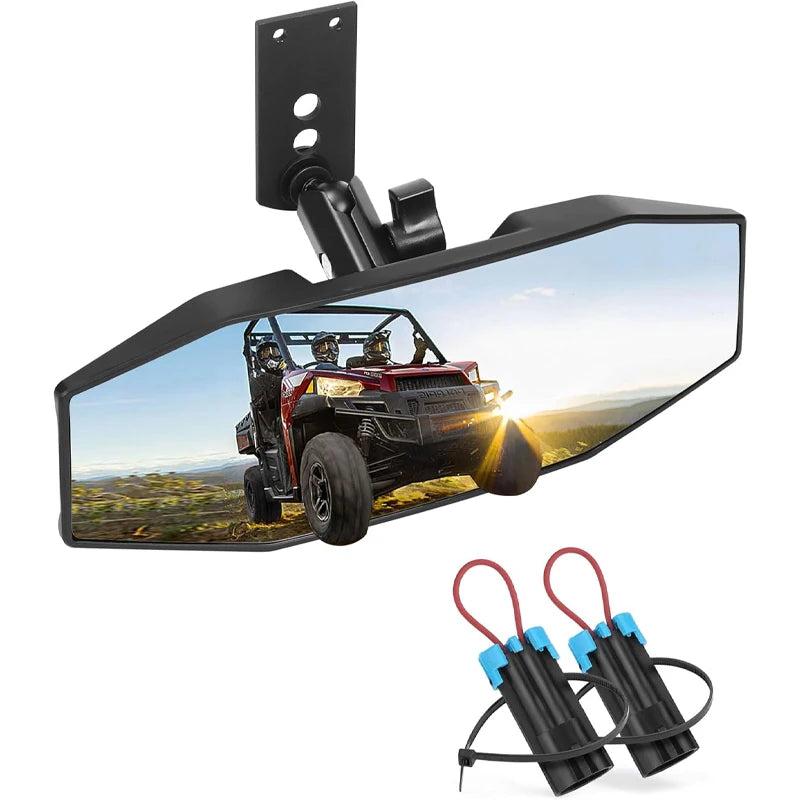 Adjustable Center Rearview Mirror for Factory Mount Tab for Polaris Ranger 570, Ranger XP 900 & Ranger XP 1000