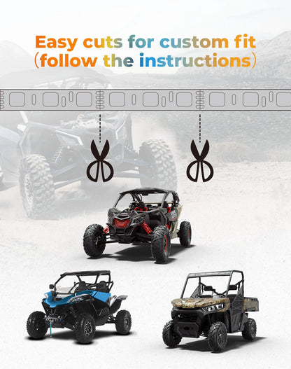 60-Inch Bluetooth RGB Windshield LED Light Strip for UTV & SXS