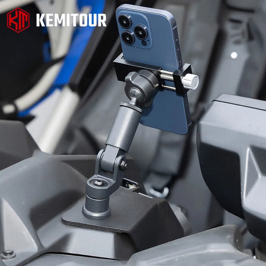 360-Degree Rotating CNC Aluminum Phone Mount, No-Drill for Can-Am Maverick X3 (2017–2026)