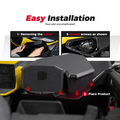 Magnetic Rotatable Tablet Mount with Storage Box for Can-Am Maverick R (2024–2025)