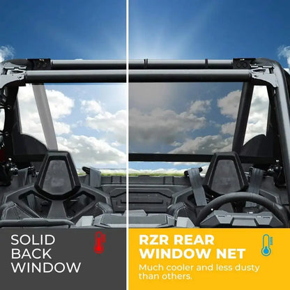 Soft Mesh Rear Window Shade Net for Polaris RZR 570, RZR 900 & More