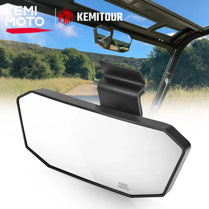 Wide Center Rear View Mirror for Can-Am Defender, Polaris Ranger 570 & More