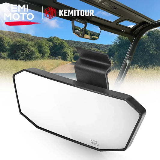 Wide Center Rear View Mirror for Can-Am Defender, Polaris Ranger 570 & More