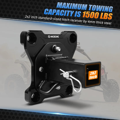 Radius Rod Plate with 2-Inch Hitch Receiver for Can-Am Maverick X3 (2017–2021)